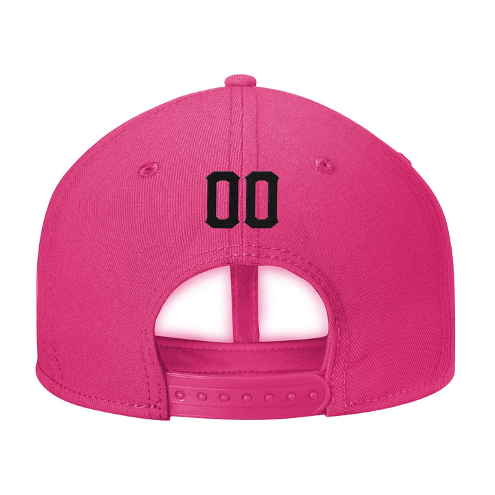 Custom Pink Black And White Snapback Hat