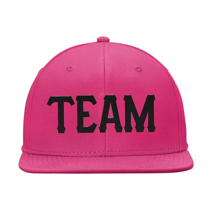 Custom Pink Black Snapback Hat