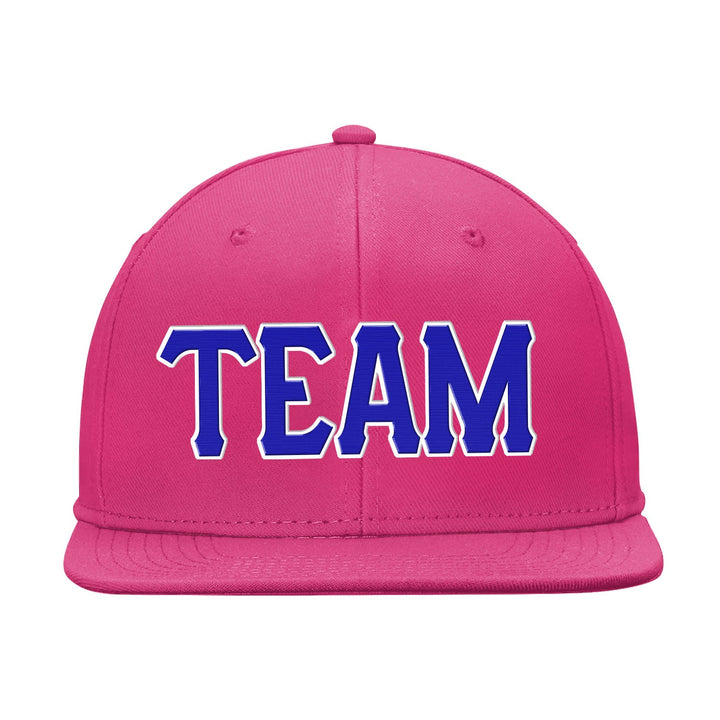 Custom Pink Blue And White Snapback Hat