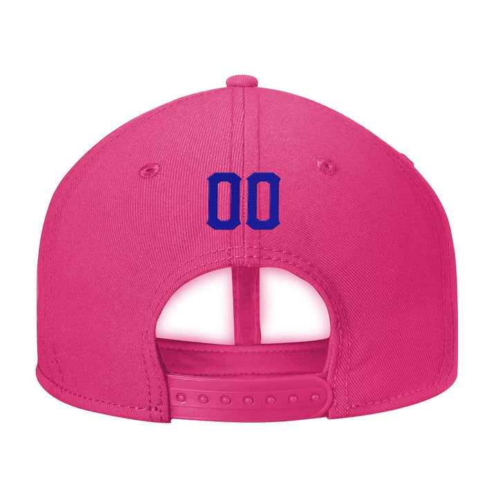 Custom Pink Blue And White Snapback Hat