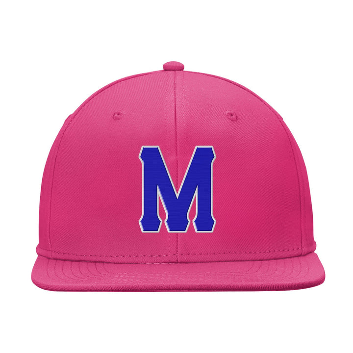 Custom Pink Blue And White Snapback Hat