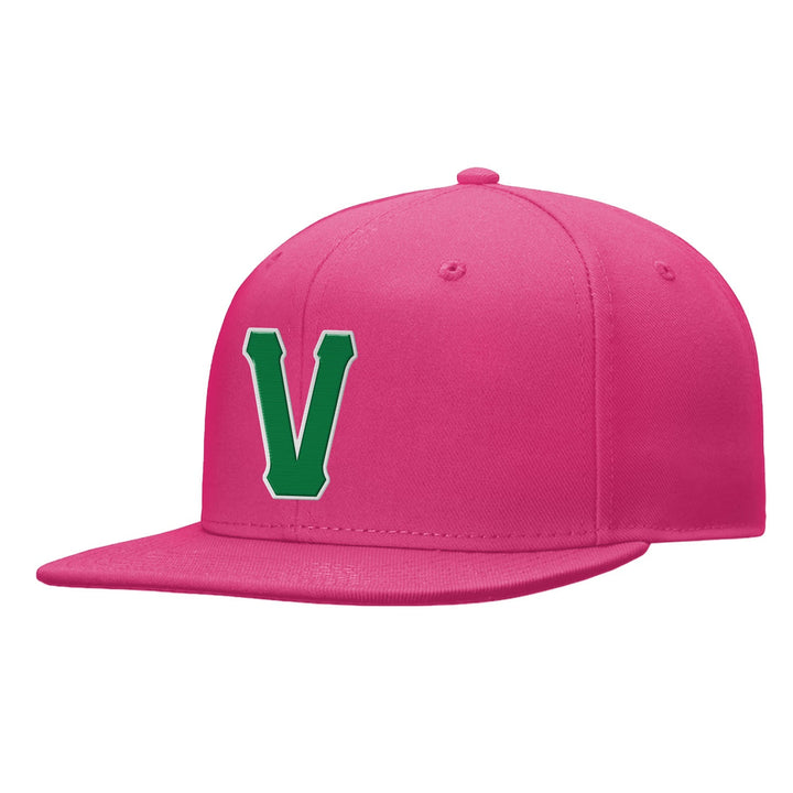 Custom Pink Green And White Snapback Hat