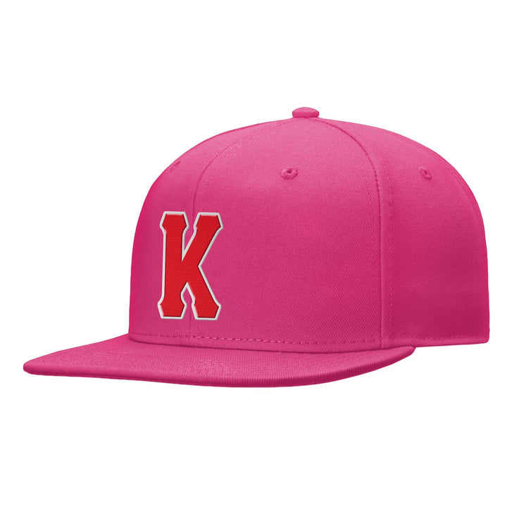 Custom Pink Red And White Snapback Hat