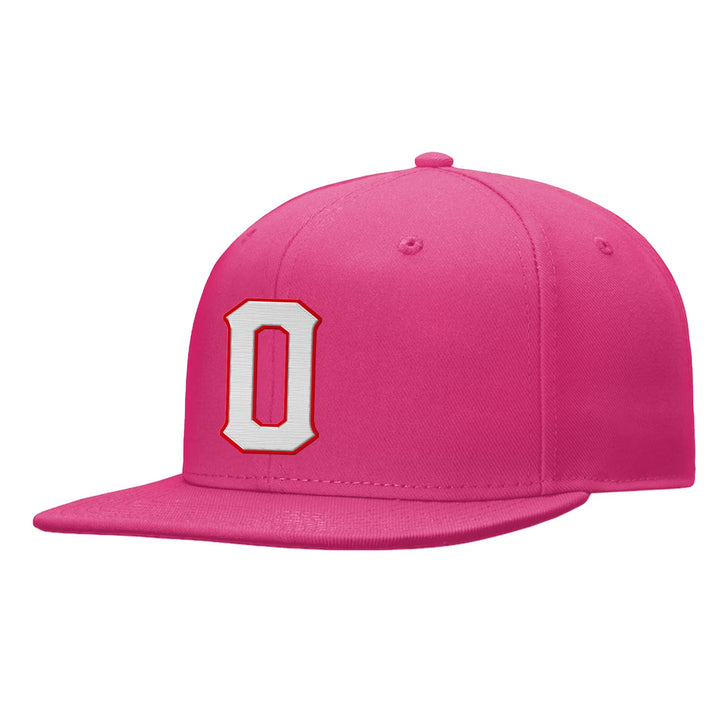 Custom Pink White And Red Snapback Hat