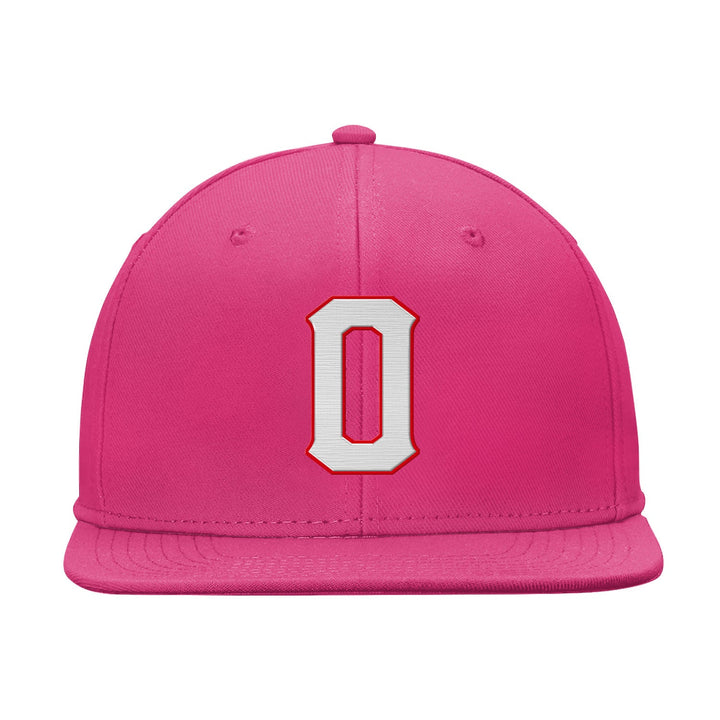 Custom Pink White And Red Snapback Hat