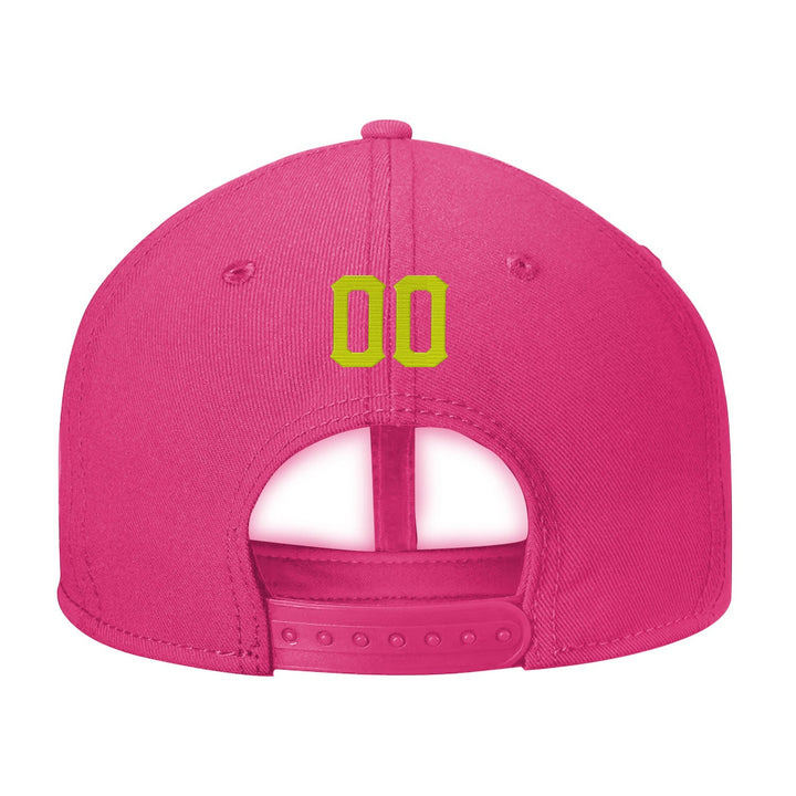 Custom Pink Yellow And Black Snapback Hat