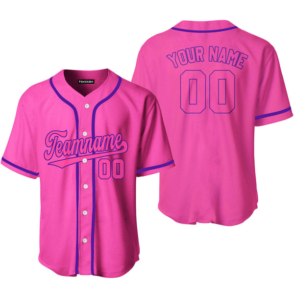 Custom Purple And Pink Custom Baseball Jerseys For Men & Women