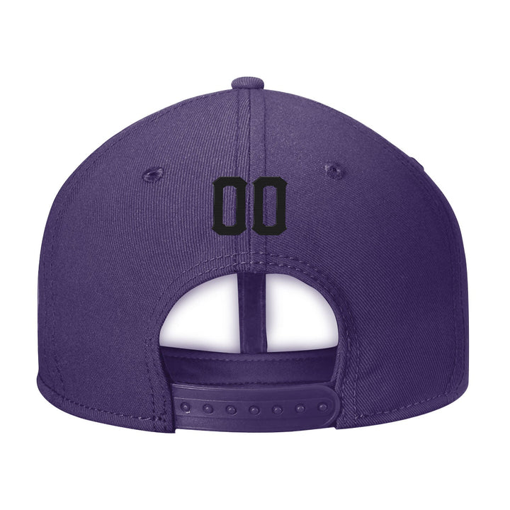 Custom Purple Black And White Snapback Hat