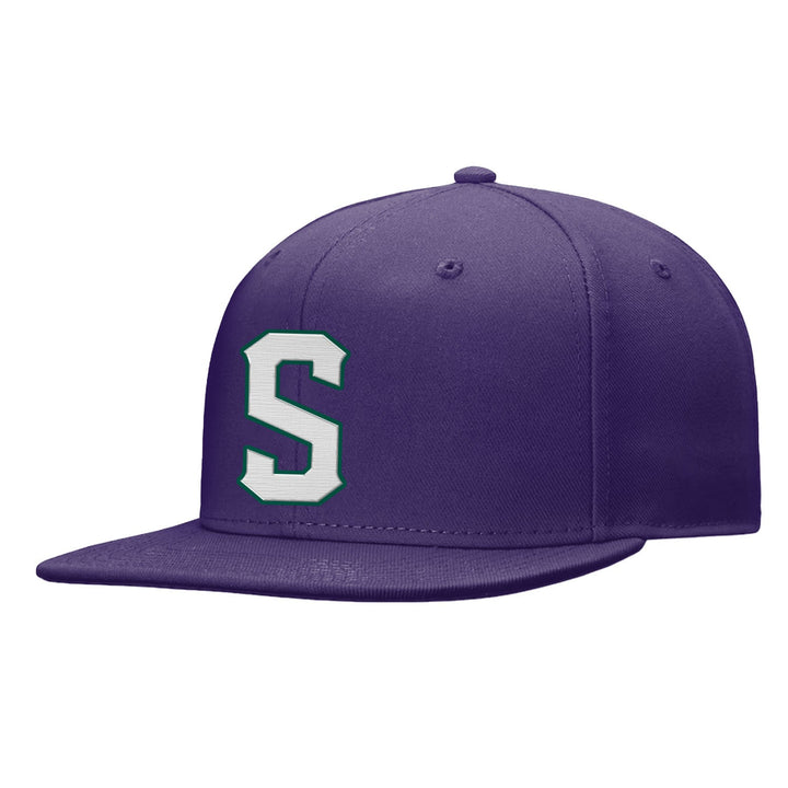 Custom Purple White And Green Snapback Hat