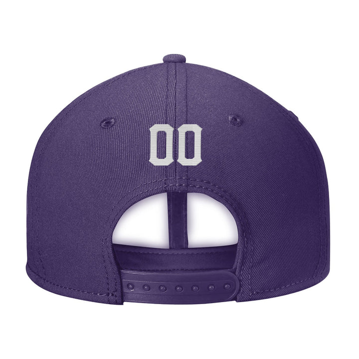 Custom Purple White And Green Snapback Hat