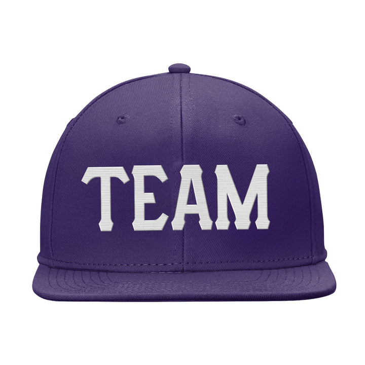 Custom Purple White Snapback Hat