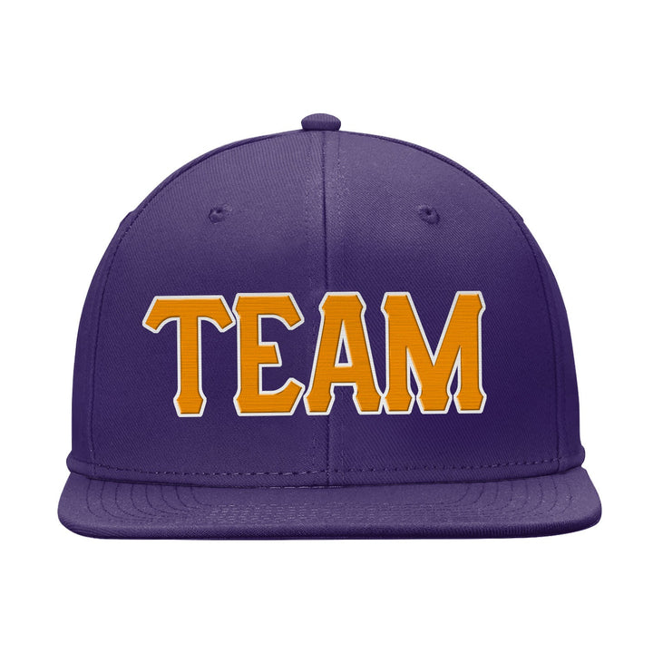 Custom Purple Yellow And White Snapback Hat