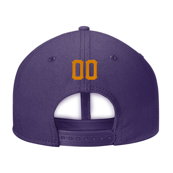 Custom Purple Yellow And White Snapback Hat