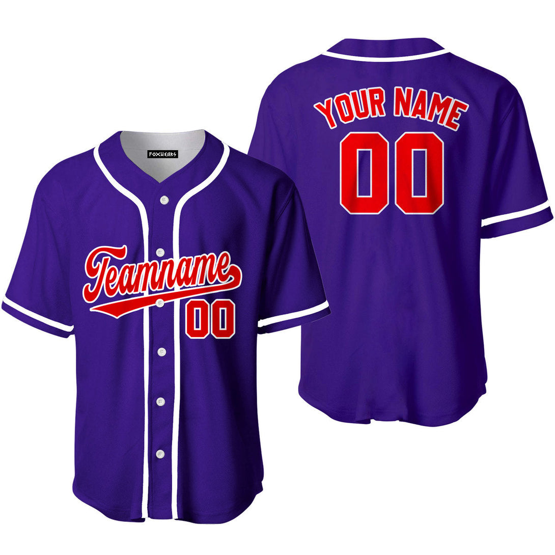 Custom Red And Purple Custom Baseball Jerseys For Men & Women