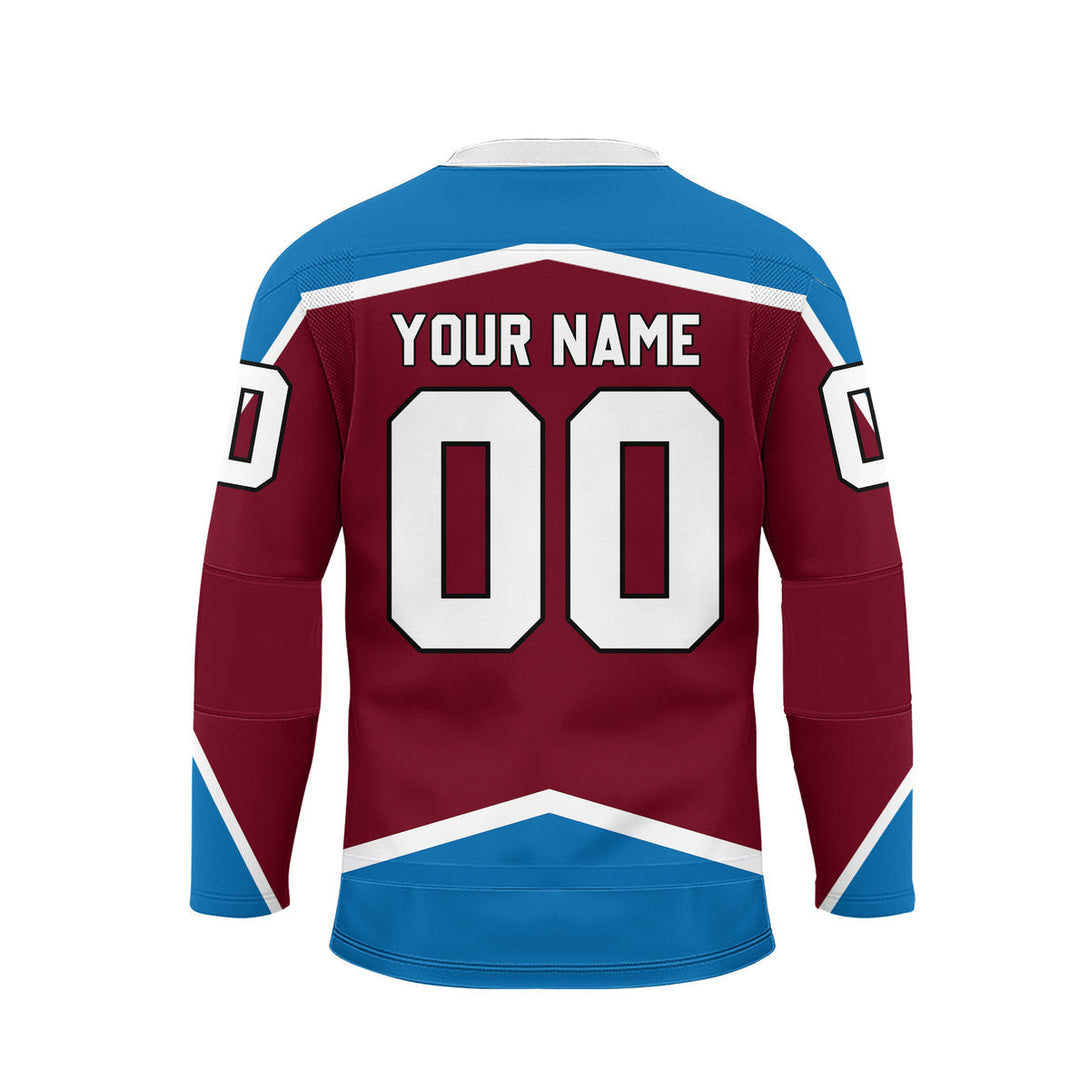 Custom Red Colorado Lace Neck Hockey Jersey For Men & Women