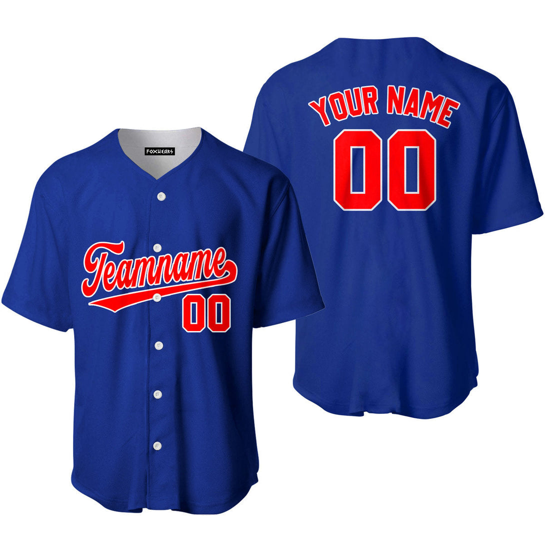 Custom Royal Red White Custom Baseball Jerseys For Men & Women