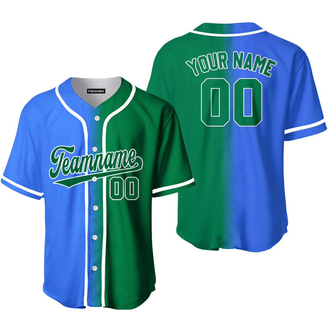 Custom Royal White Kelly Green Fade Fashion Baseball Jerseys For Men & Women