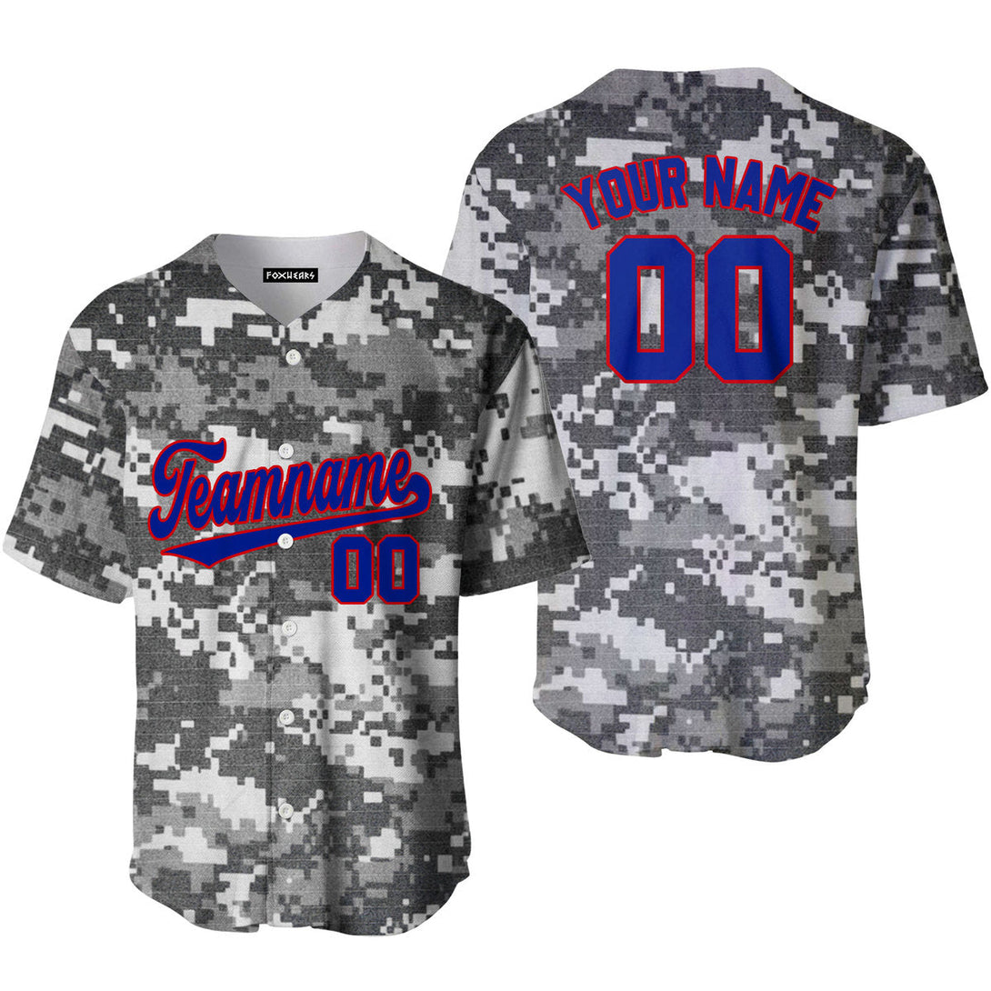 Custom US Army Camo Style Navy Red Custom Baseball Jerseys For Men & Women