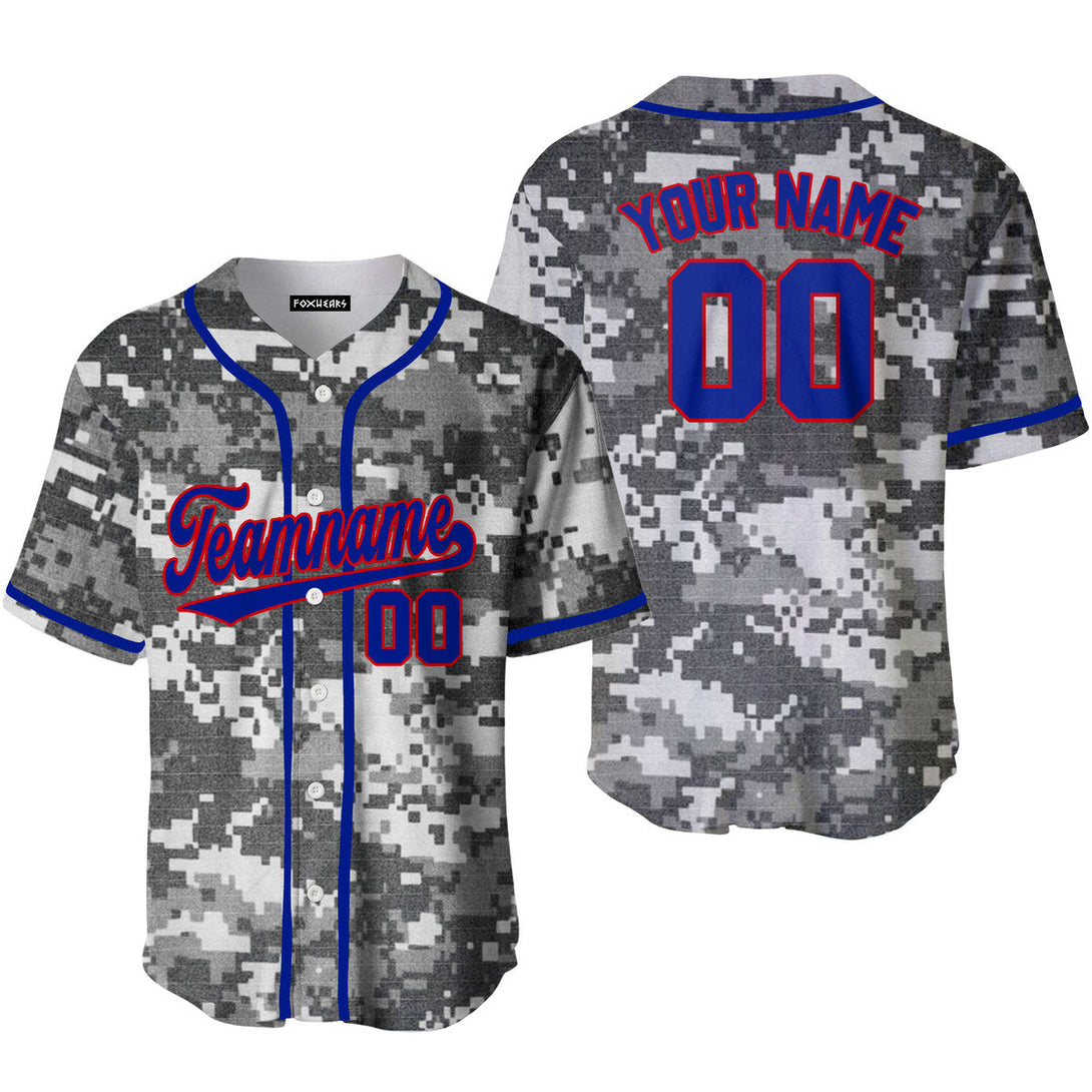 Custom US Army Camo Style Navy Red Custom Baseball Jerseys For Men & Women