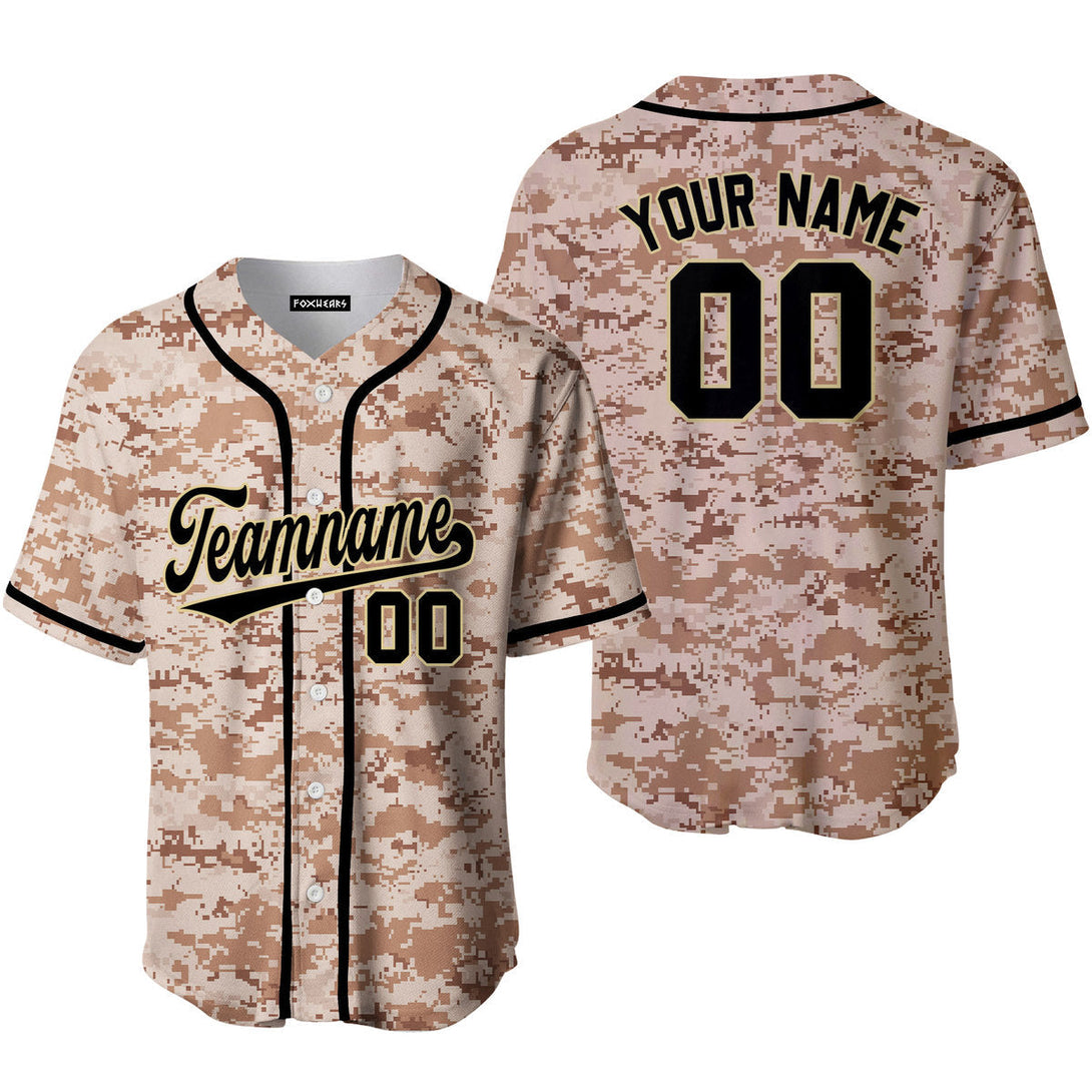 Custom US Navy Camo Black Cream Baseball Jerseys For Men & Women
