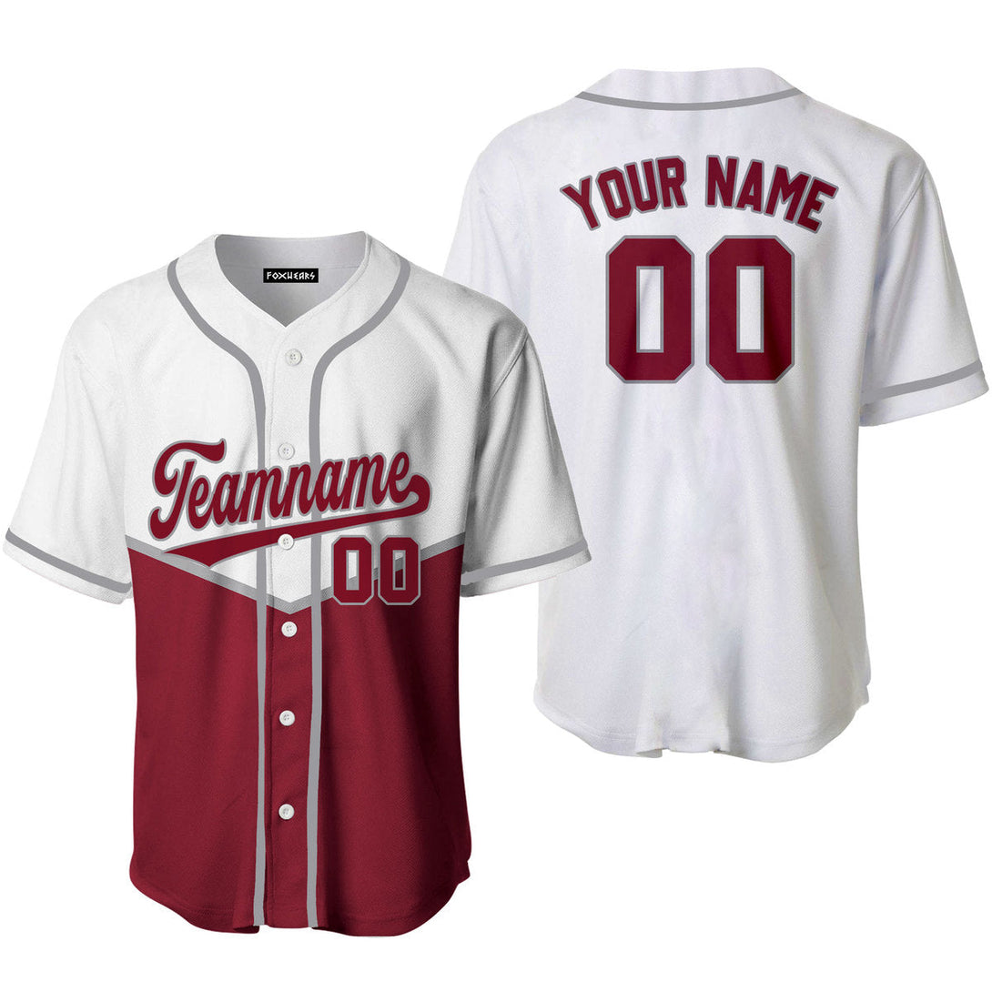 Custom White And Crimson Custom Baseball Jerseys For Men & Women