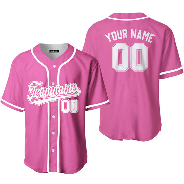 Custom White And Pink Custom Baseball Jerseys For Men & Women