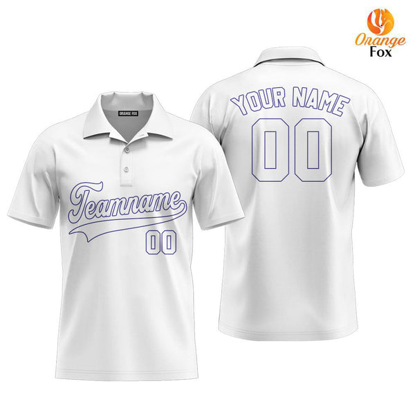 Custom White Navy Custom Polo Shirt For Men