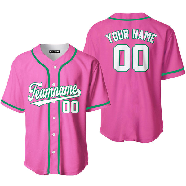 Custom White Neon Green And Pink Custom Baseball Jerseys For Men & Women