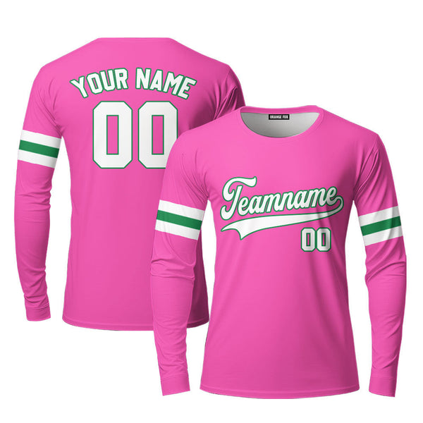 Custom White Purple And Pink Custom Long Sleeve T-Shirt For Men & Women