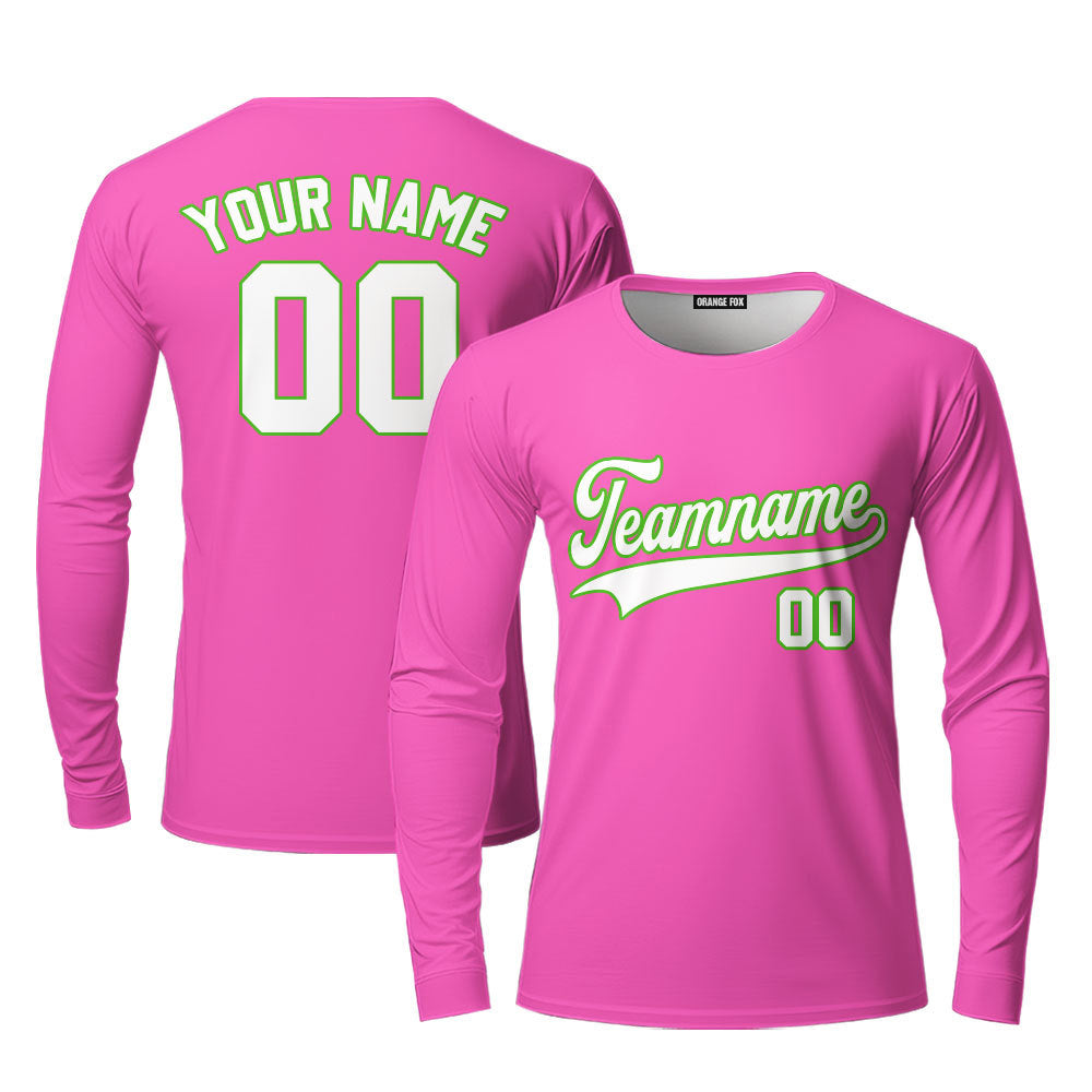 Custom White Yellow And Pink Custom Long Sleeve T-Shirt For Men & Women