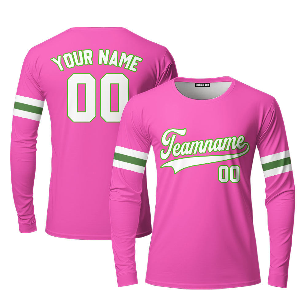 Custom White Yellow And Pink Custom Long Sleeve T-Shirt For Men & Women