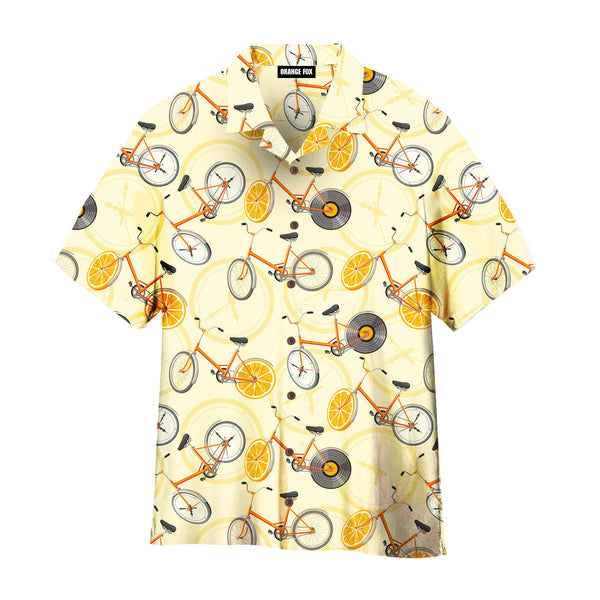 Cute Bikes With Oranges Retro Bicycles Hawaiian Shirt For Men & Women