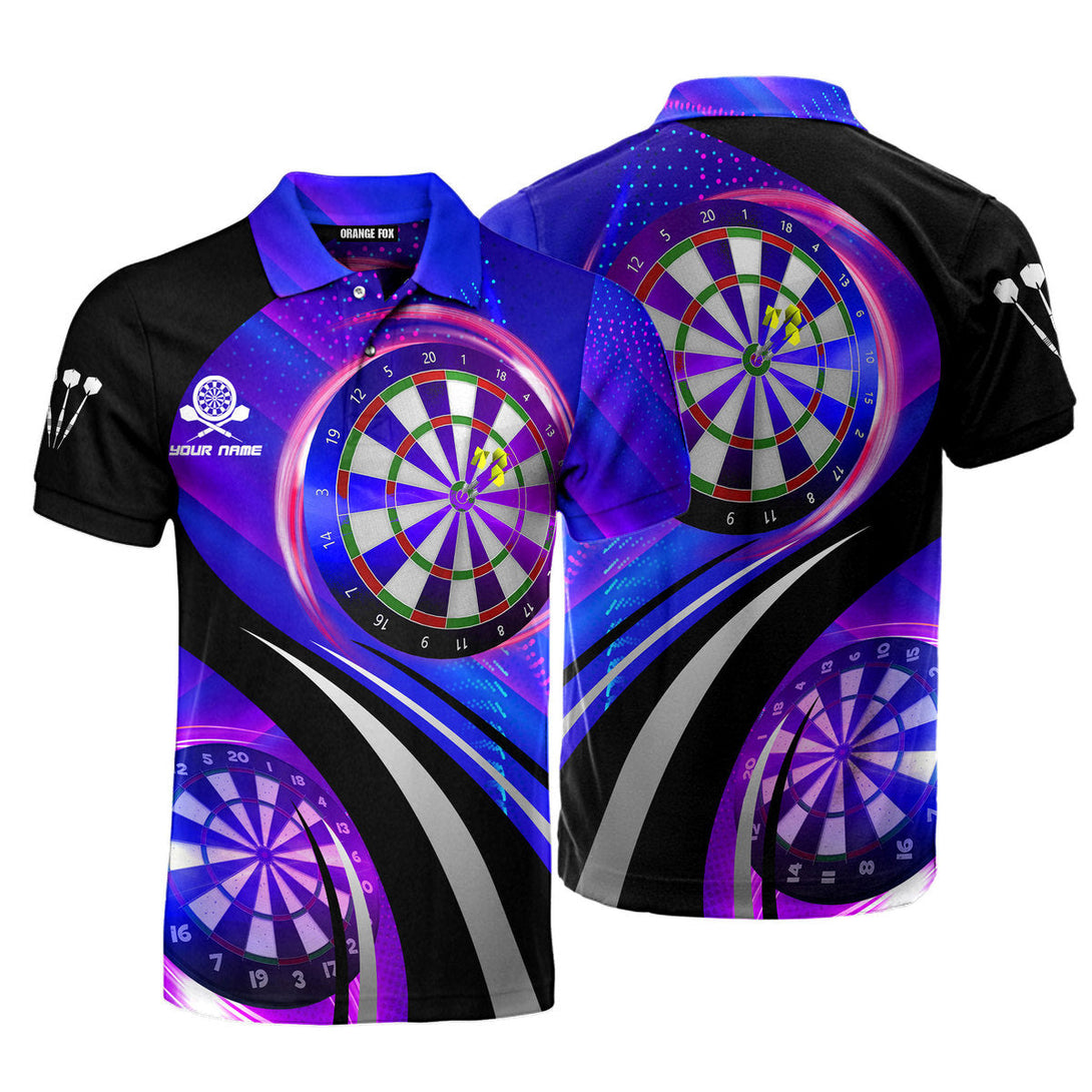 Dart Board Logo Neon Custom Name Polo Shirt For Men & Women PN1729