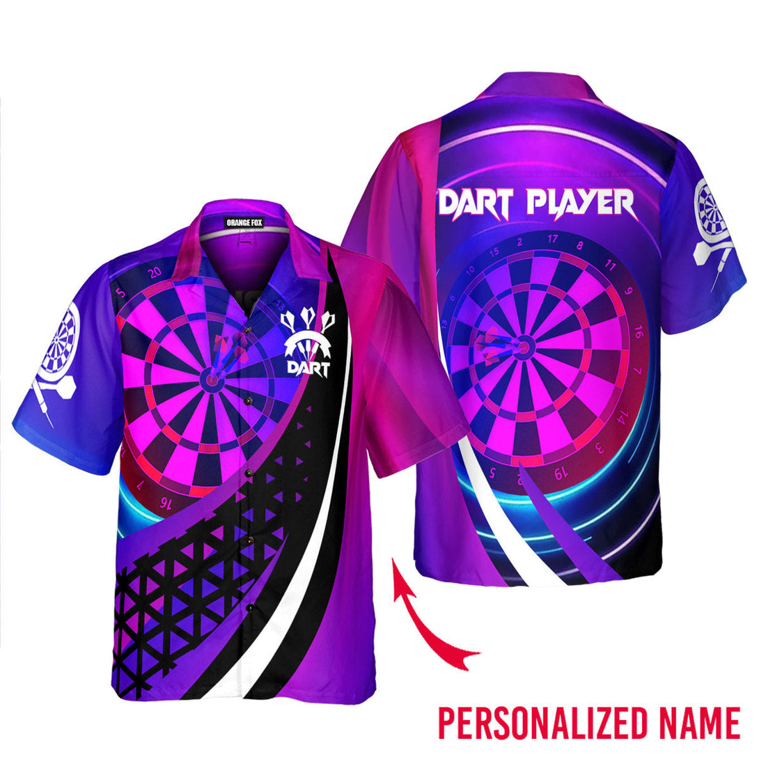 Dart Board Sexy Neon Color Custom Name Hawaiian Shirt For Men & Women