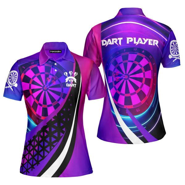 Dart Board Sexy Neon Color Polo Shirt For Women