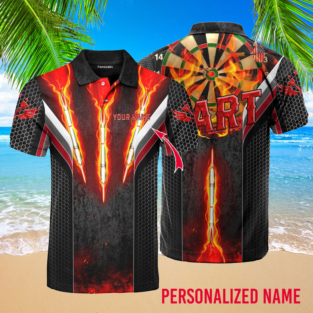 Dart Fire Custom Name Polo Shirt For Men & Women PN1691