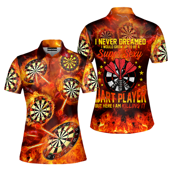 Darts Player Polo Shirt For Women