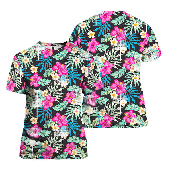Disc Golf Hibiscus T-Shirt For Men & Women