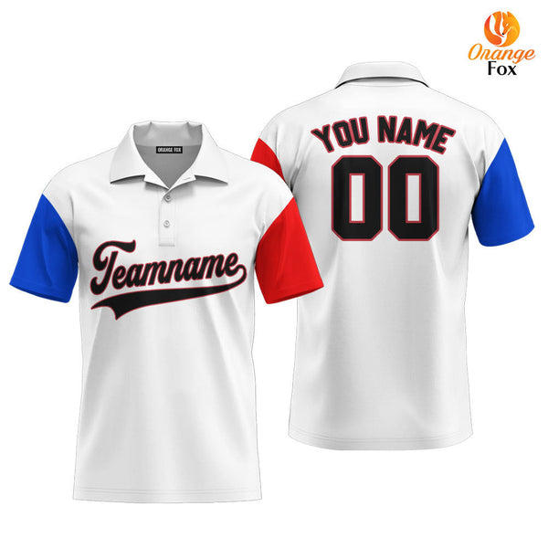 Dominicana Flag White Black Red Custom Polo Shirt For Men