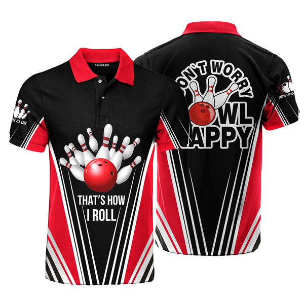 Don't Worry Bowling Happy Polo Shirt For Men