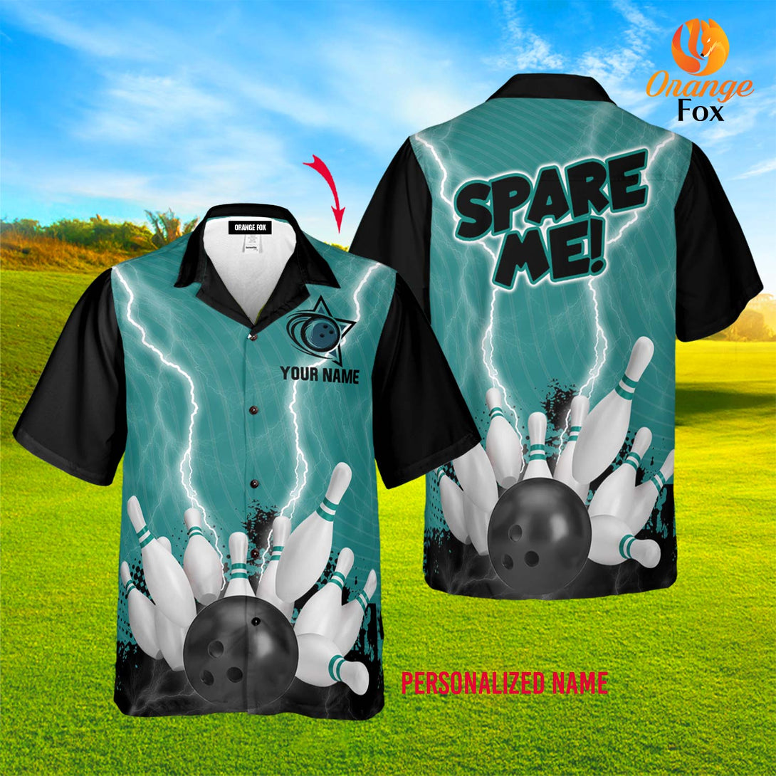 Spare Me Bowling Custom Name Hawaiian Shirt For Men &amp; Women FHN1110
