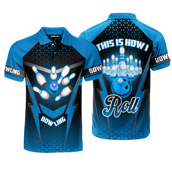 This Is How I Roll Blue Bowling Polo Shirt For Women