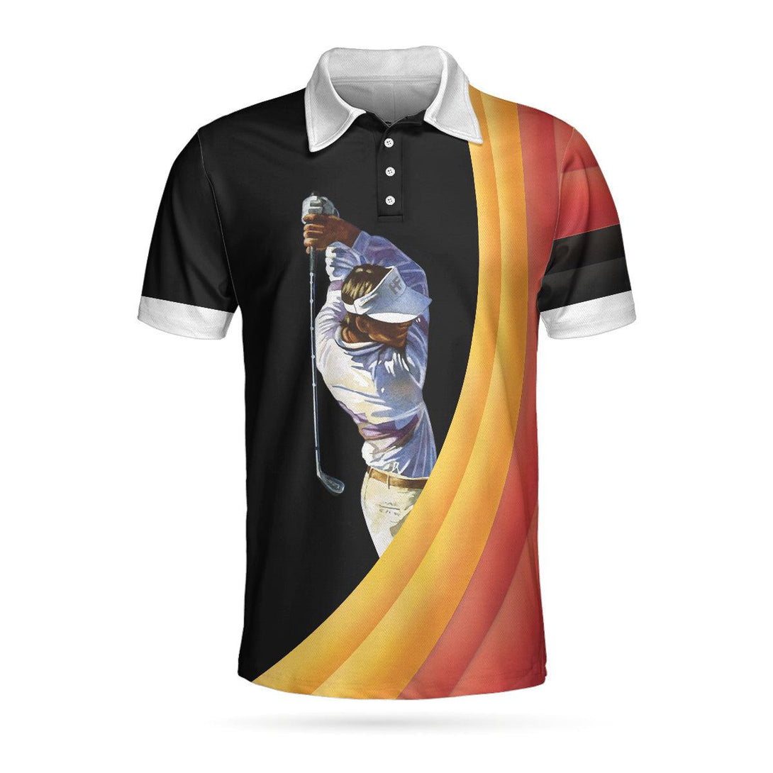 German Flag Art Golfing Best Polo Shirt For Men