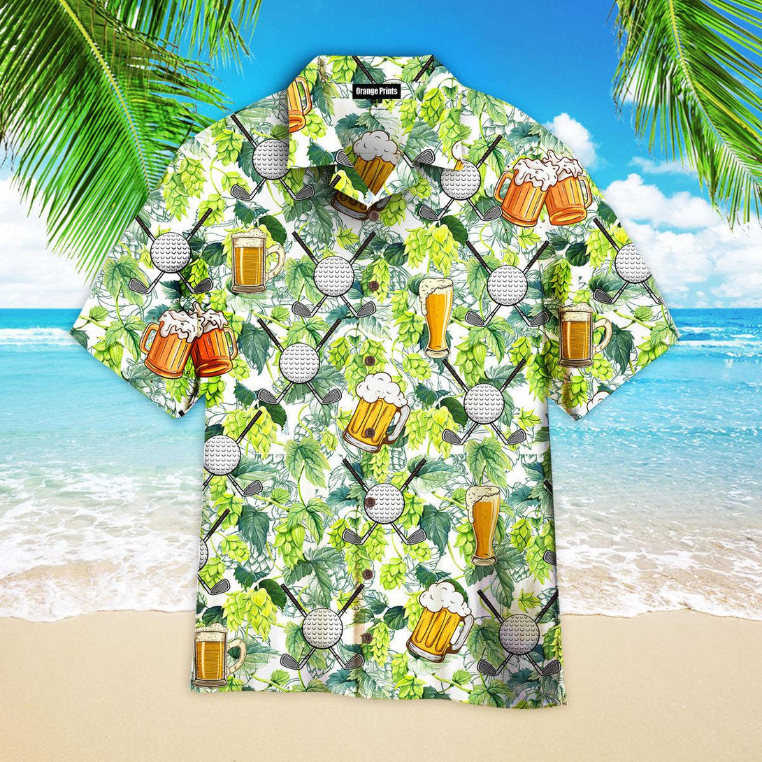 Golf And Beer Aloha Hawaiian Shirt For Men & Women