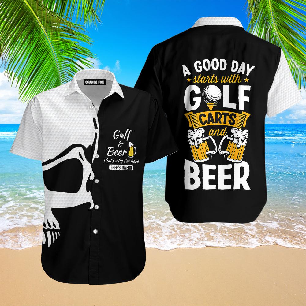 Golf And Beer That's Why I'm Here Hawaiian Shirt For Men & Women