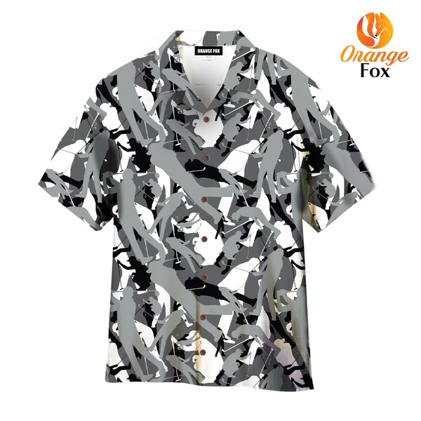 Golf Camouflage Golf Lovers Camo Seamless Pattern Hawaiian Shirt For Men & Women