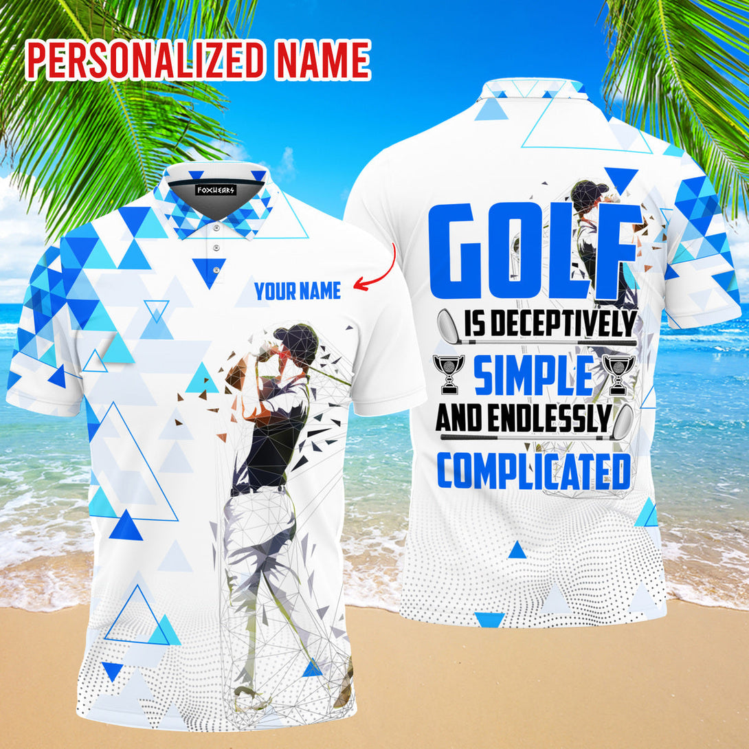 Golf Is Simple Custom Name Polo Shirt For Men & Women PN1685
