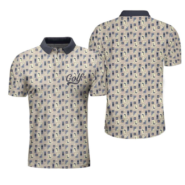 Golf Objects Pattern Polo Shirt For Men