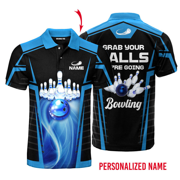 Grab Your Balls We Are Going Bowling Custom Name Polo Shirt For Men & Women