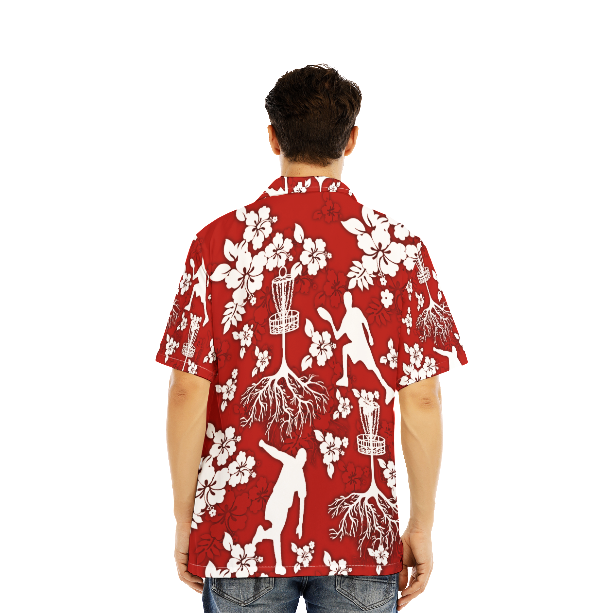 Disc Golf Tree Hibiscus Hawaiian Shirt